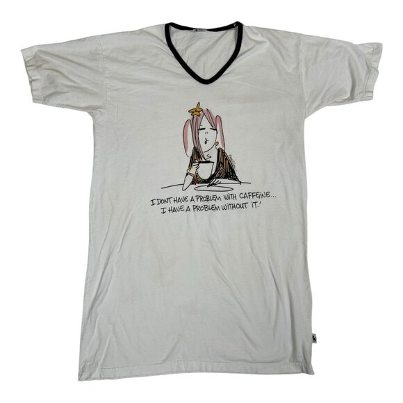 VTG Emerson Street Ladies Gown/Sleepshirt "I Don’t Have A Problem With Caffeine” - Picture 1 of 8
